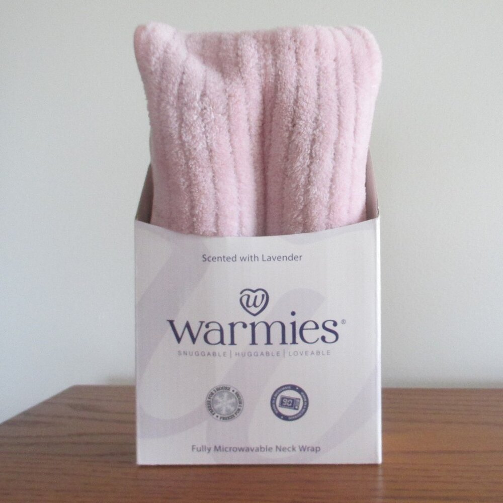 Warmies Microwavable Neck Wrap Pink French Lavender Scent NEW NIB Hot Cold Spa